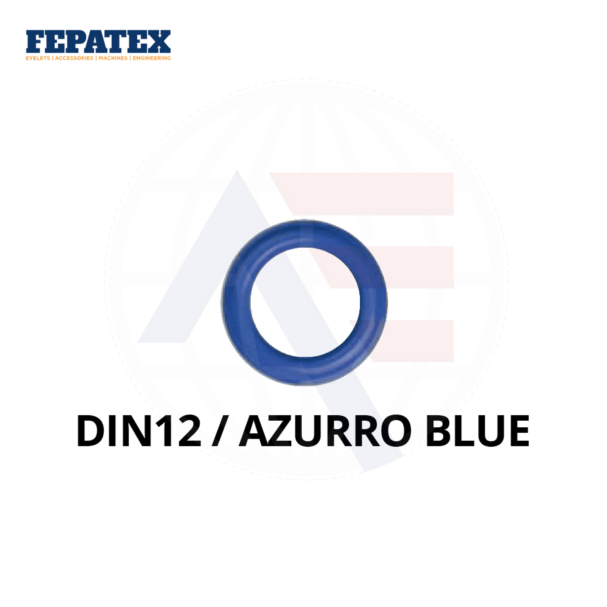 Fepatex Din 12Mm Eyelets (Pack Of 1000) Brass / Blue
