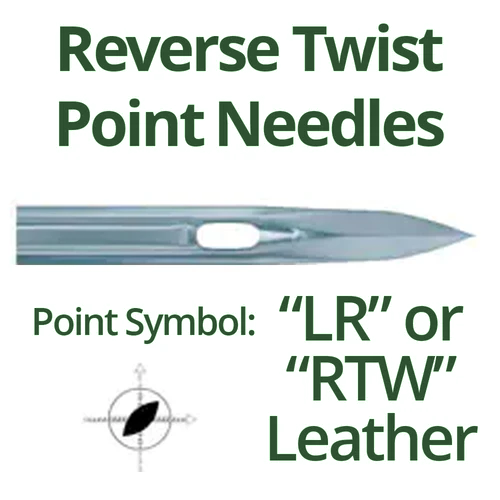 Groz Beckert 16x230NRTW Reverse Twist Leather Point Industrial Sewing Machine Needles
