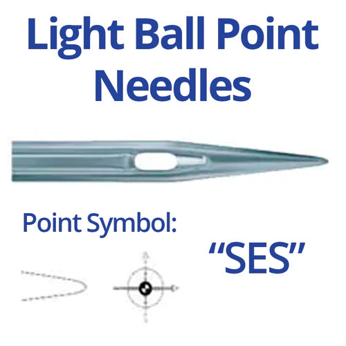 Schmetz 175x7SES Light Ball Point Industrial Sewing Machine Needles