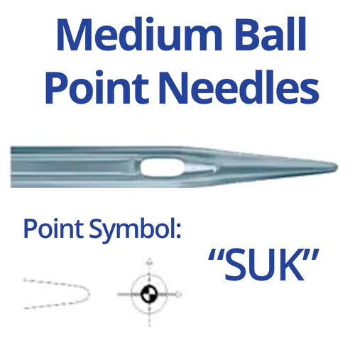 Schmetz 149x5SUK Medium Ball Point Industrial Sewing Machine Needles