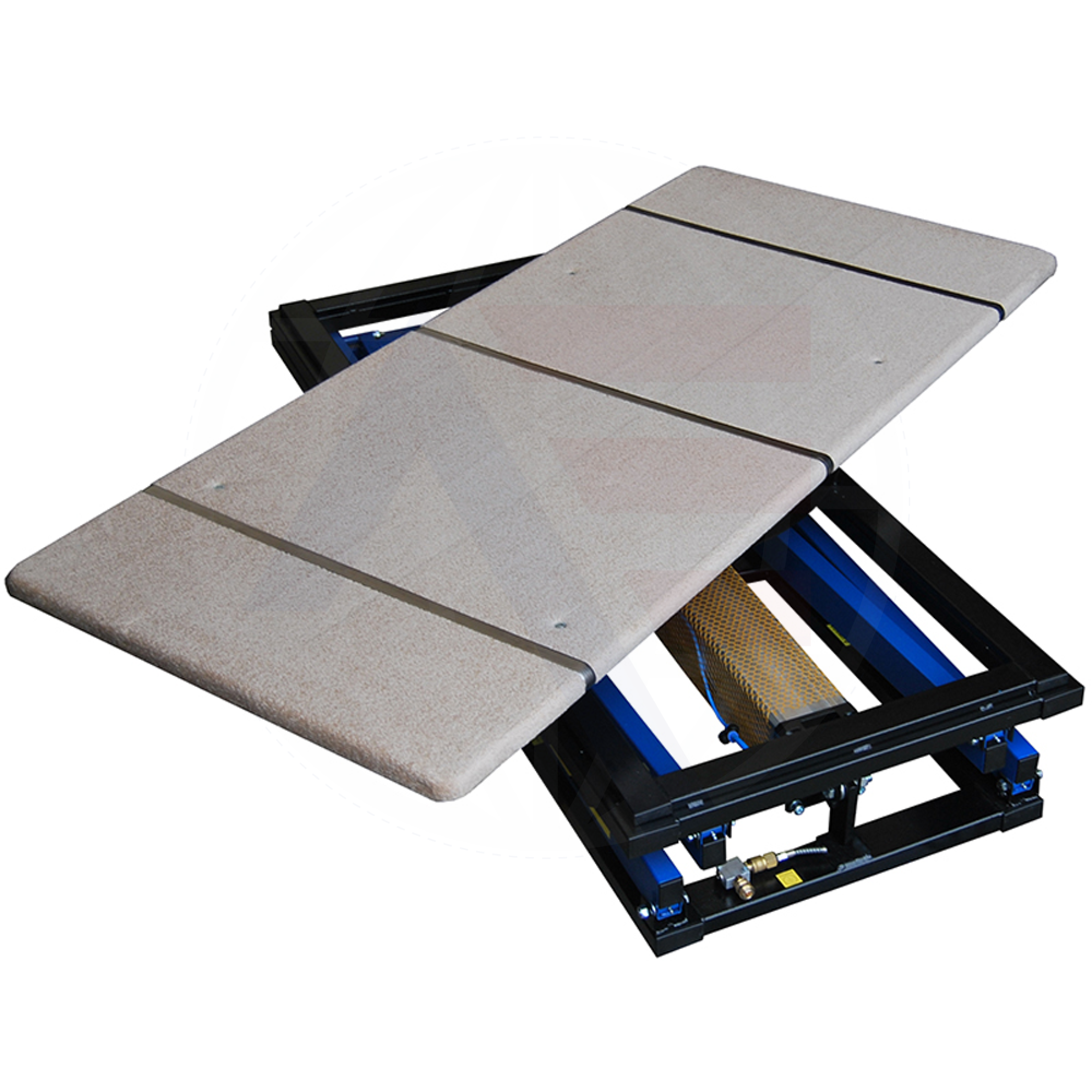 Neumatic Table Rexel ST-3/O Pneumatic Lifting Table (Swivel Carpet-Covered Tabletop ...